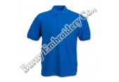 Gents Blue Short Sleeve Polyester T-Shirts Polo Shirts